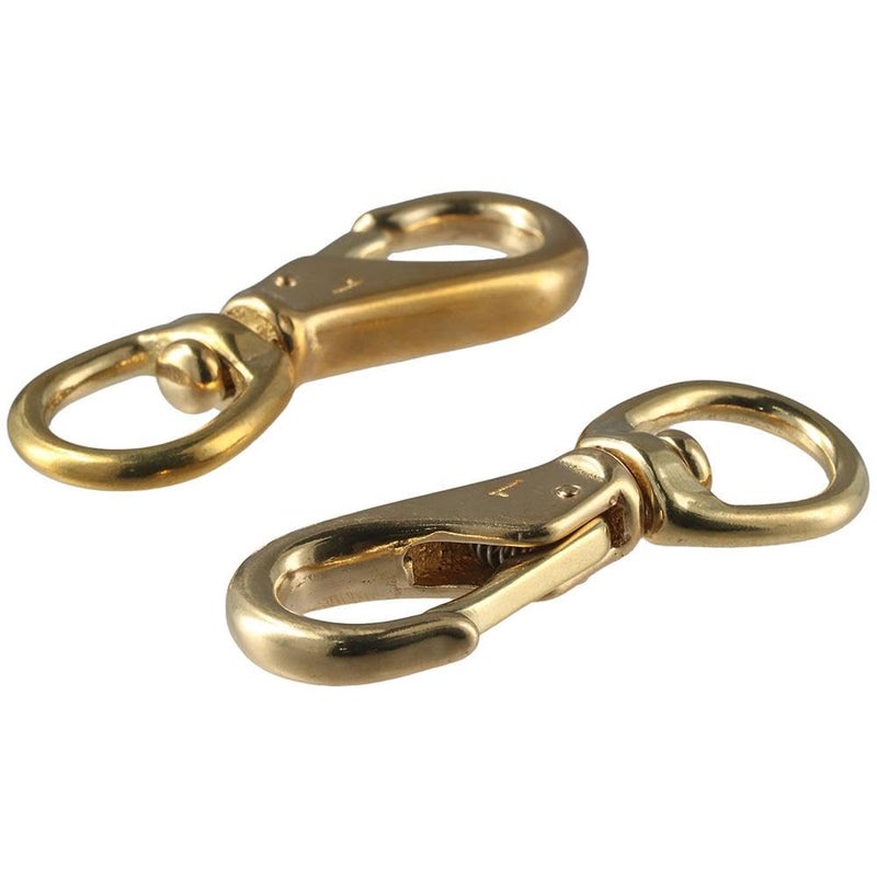 SHUATI 2Pcs Swivel Snap Hooks, Boat Hook, 3-1/4" Pet Rope Clips, 3/4" Swivel Eye Diving Clips for Straps, Luggage, Leathercarft, Solid Brass - Image 3